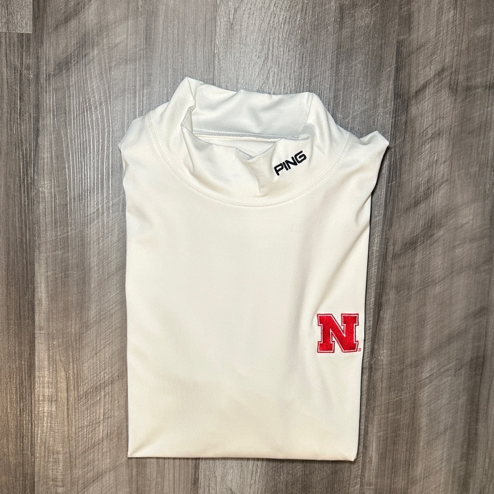 Nebraska Conrhuskers Ping Golf Performance Mock Long Sleeve Knife Baselayer - XL